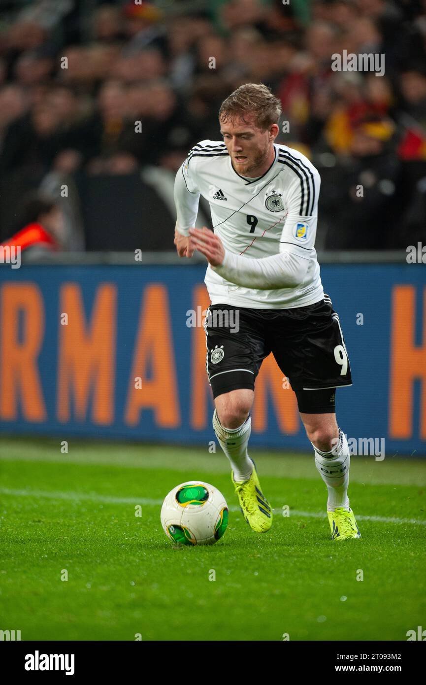 Andre Schürle Aktion Fußball WM Qualifikation Deutschland - Irland 3:0 in Köln, Deutschland am 11.10.2013 Stock Photo