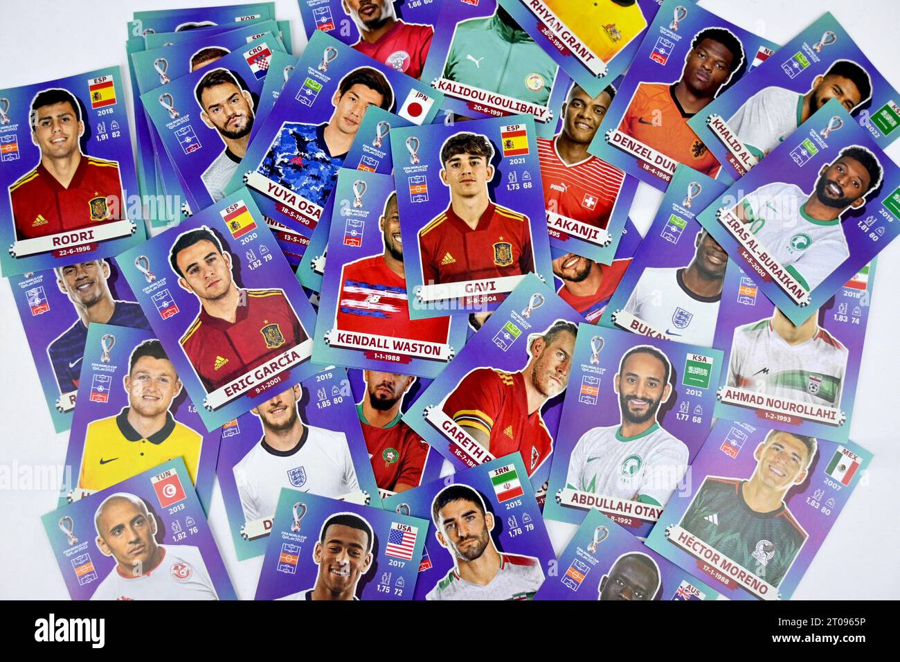 Panini FIFA World Cup Qatar 2022 stickers Stock Photo