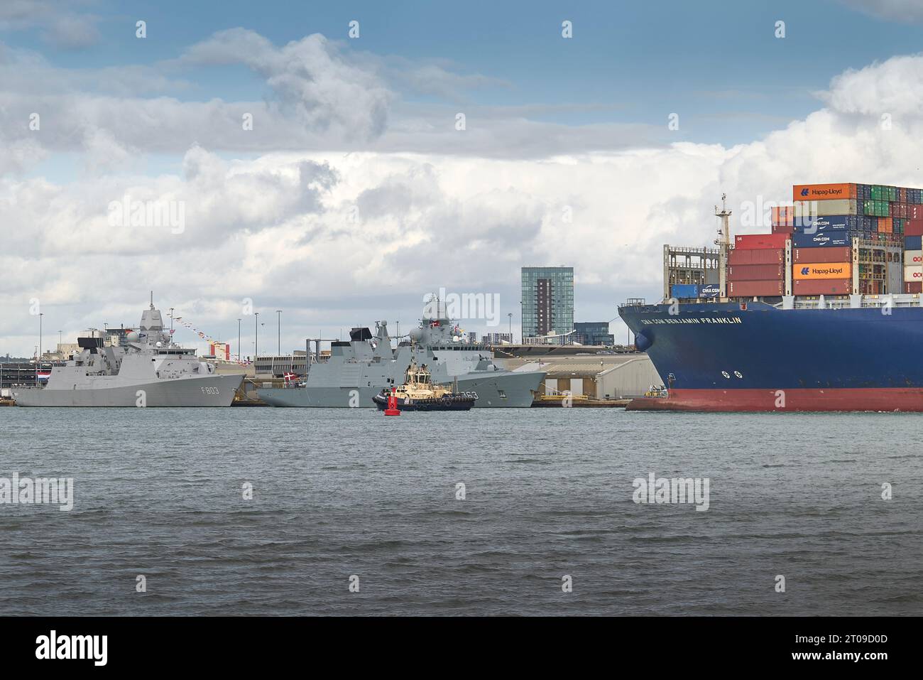 The Ultra Large Container Ship CMA CGM Benjamin Franklin Entering The ...