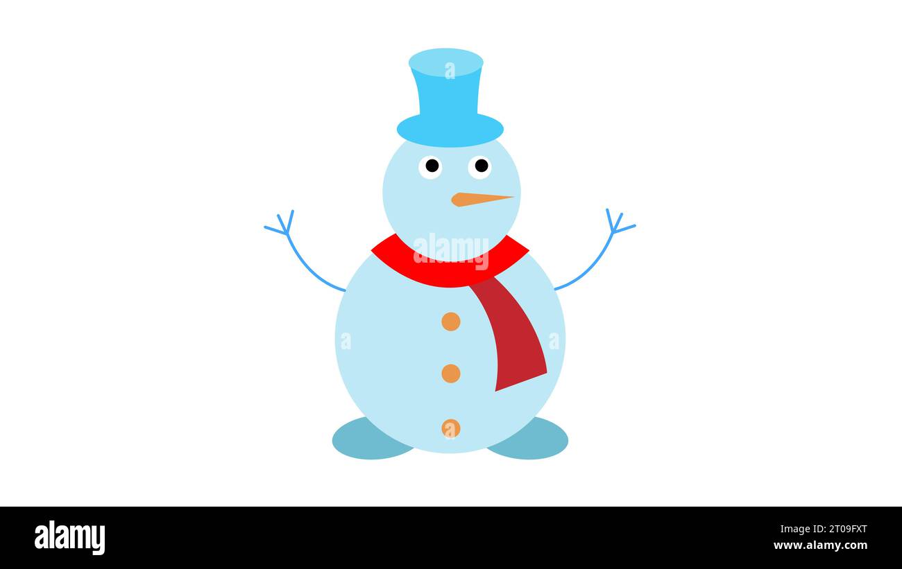 Snowman vector illustration on white background Stock Vector Image ...