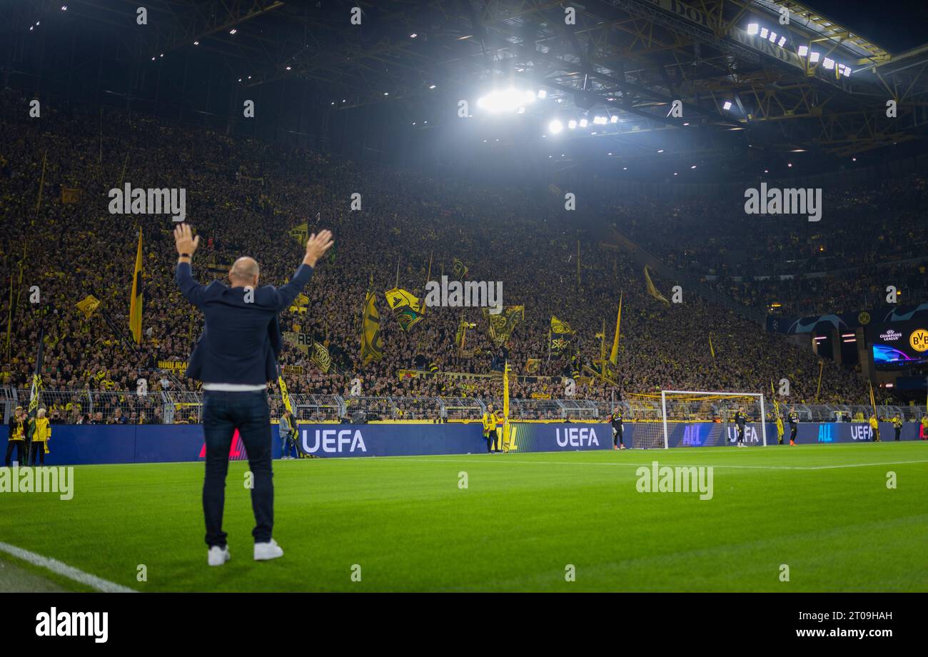 Dortmund, Germany. 04th Oct 2023.  Ex BVB Spieler Jan Koller vor der Südtribüne Borussia Dortmund - AC Mailand 04.10.2023   Copyright (nur für journal Stock Photo