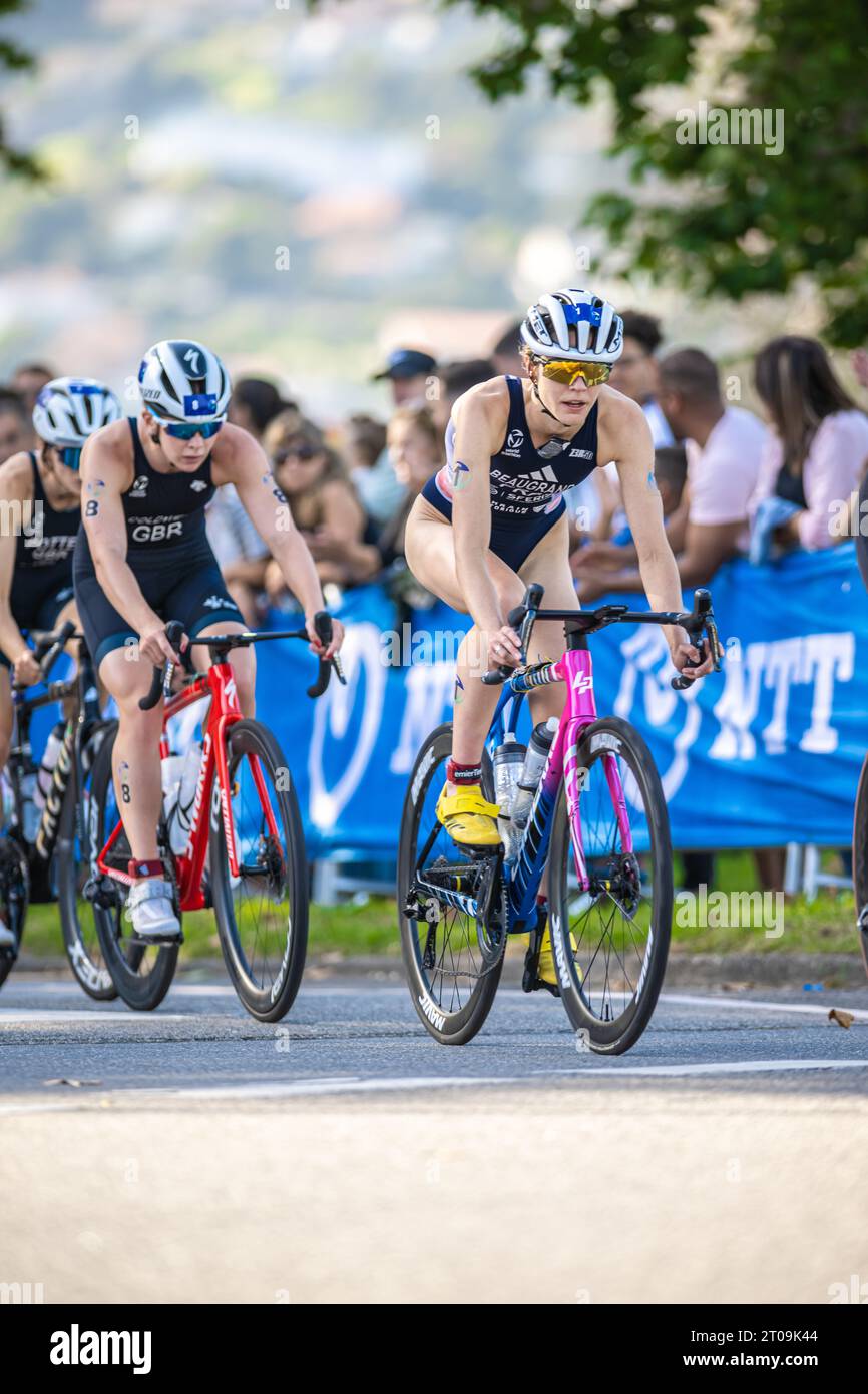 Cassandre Beaugrand participating cycling in Pontevedra in the 2023