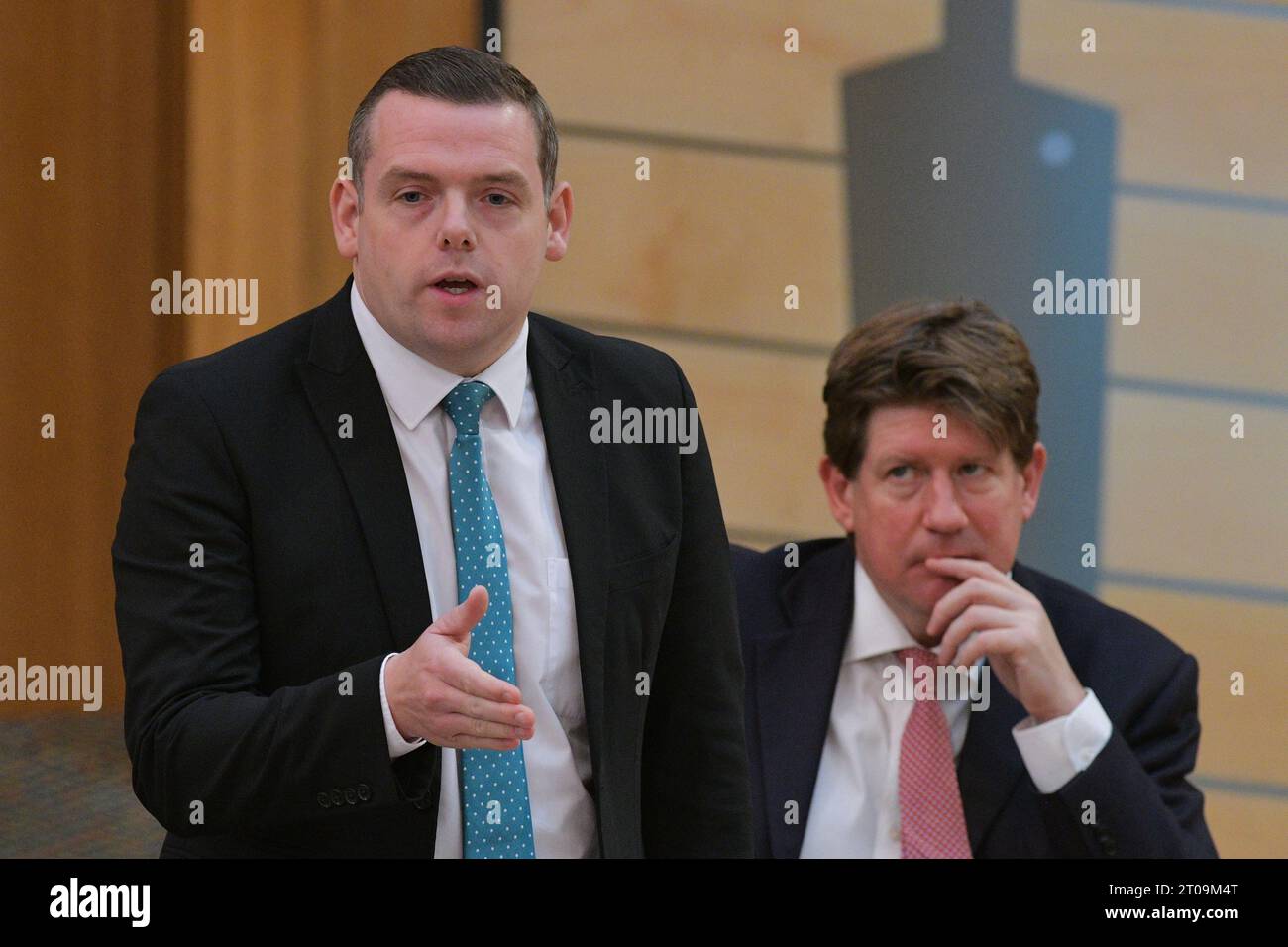 Scottish Conservatives Roles Edinburgh Scotland, UK 05 October 2023 Leader of the Scottish ...