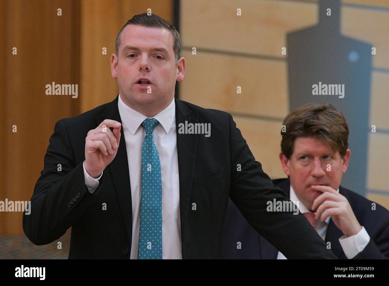 Scottish Conservatives Roles Edinburgh Scotland, UK 05 October 2023 Leader of the Scottish ...