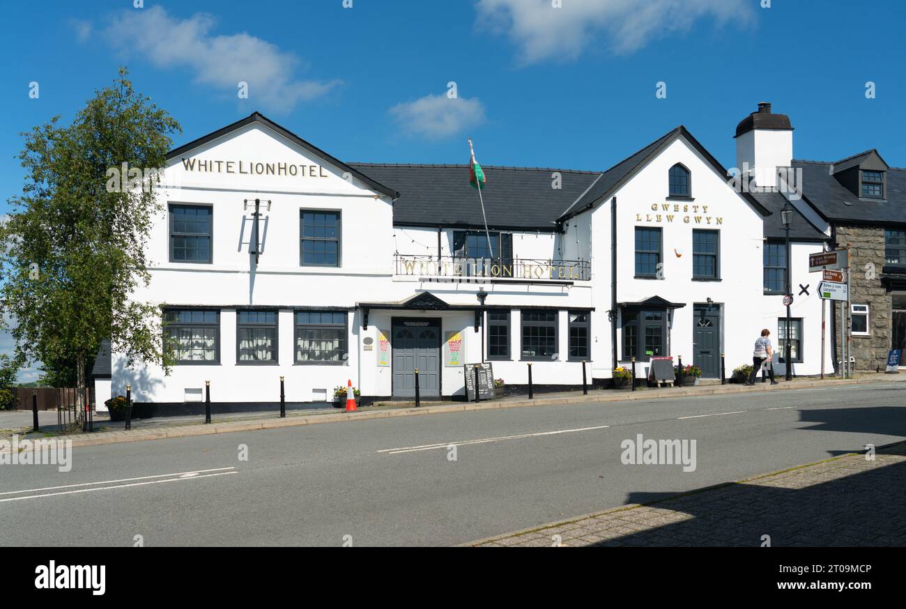 The White Lion Hotel, Cerrig-Y-Drudion, North Wales. Pictured in August 2023. Stock Photo