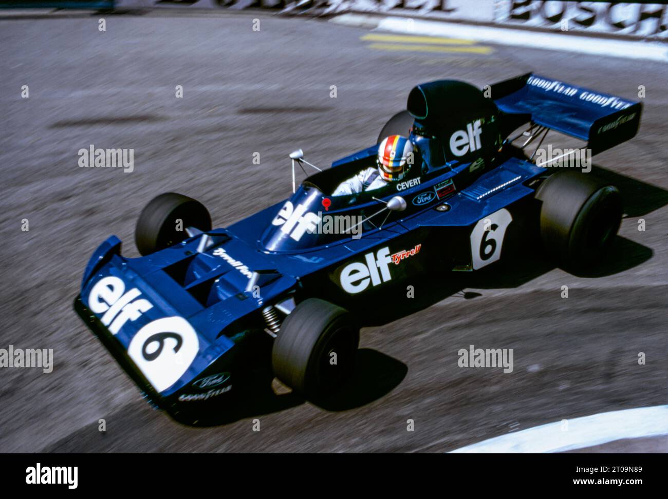 06 Cevert Francois (fra), Elf Team Tyrrell, Tyrrell-Ford 006, action during the 1973 Monaco Grand Prix, 6th round of the 1973 Formula 1 season, on the Monaco Street Circuit, from June 1 to 3, 1973 in Monaco - Photo DPPI Stock Photo