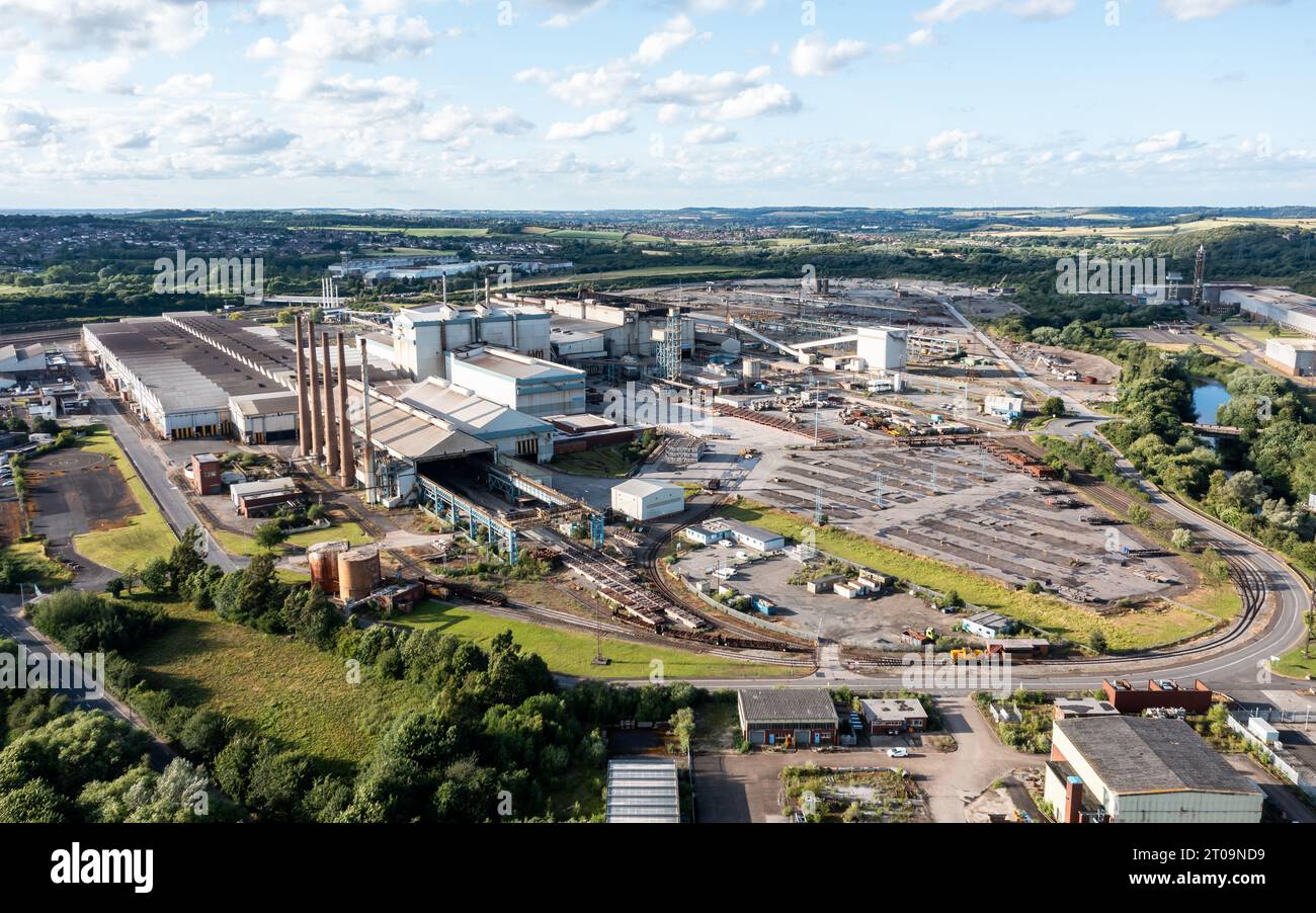 Aerial view of the Liberty Steels steelworks in Aldwarke, Rotherham ...