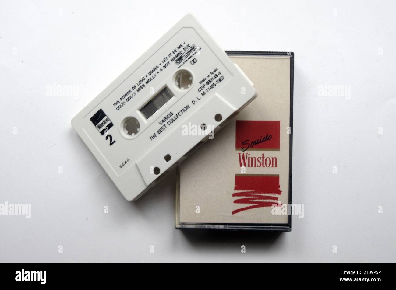cassette; 70s; music device; 70s music player; tape; cassette;; vintage , Winston advertising, marketing Stock Photo