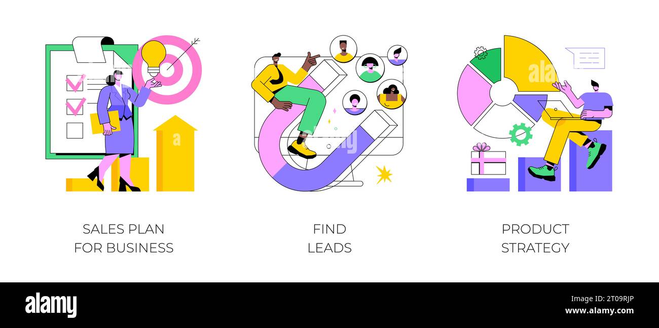 Marketing plan and business strategy abstract concept vector ...