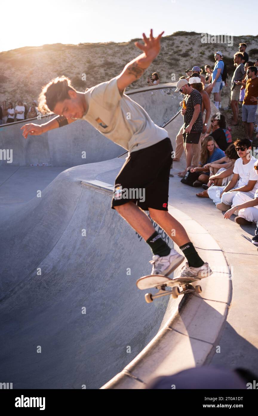 Skate event at Seignosse le Penon skatepark during Quiksilver Festival