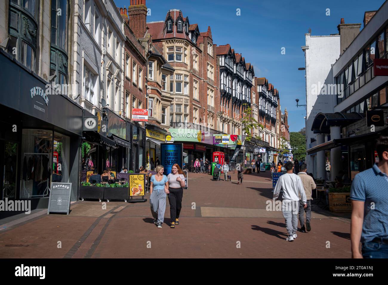 Shoppers in Bournemouth town centre Stock Photo Alamy