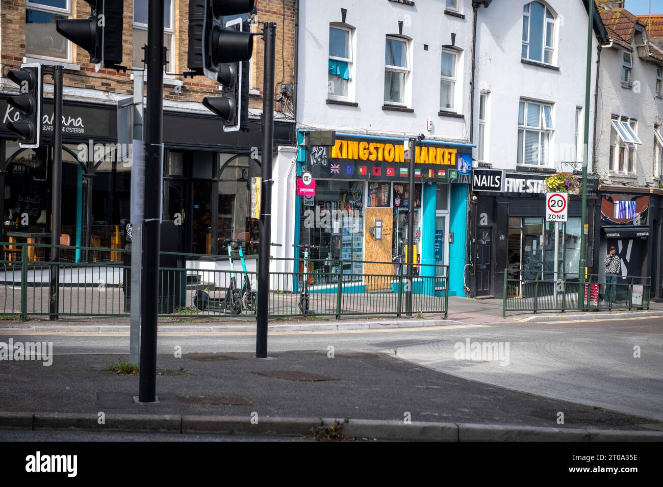 The triangle in Bournemouth town centre Stock Photo Alamy