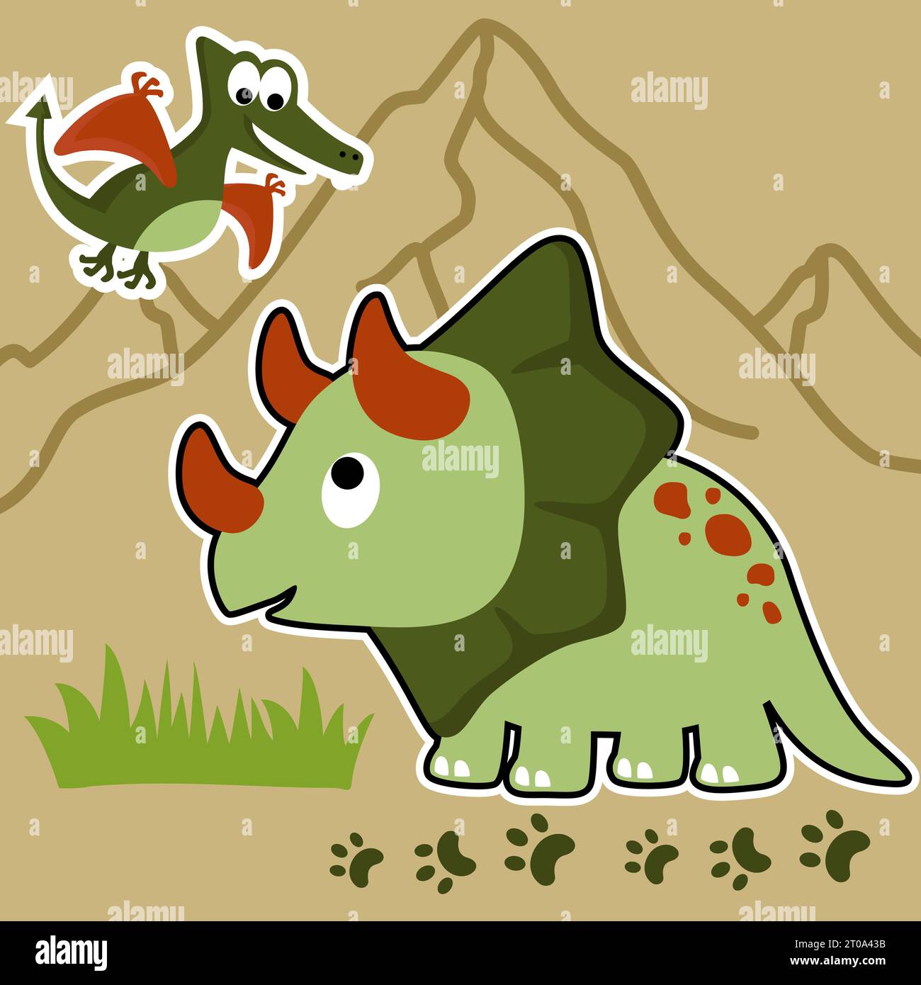 Cute dinosaurs vector vectors hi-res stock photography and images - Alamy