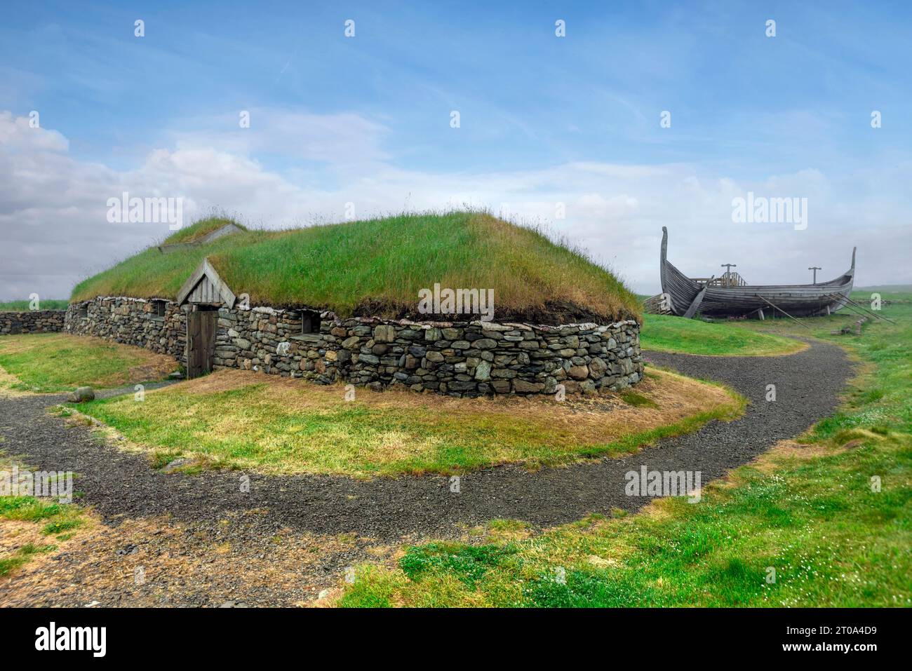 The Viking Project near Haroldswick  on Unst, Shetland Islands. Stock Photo