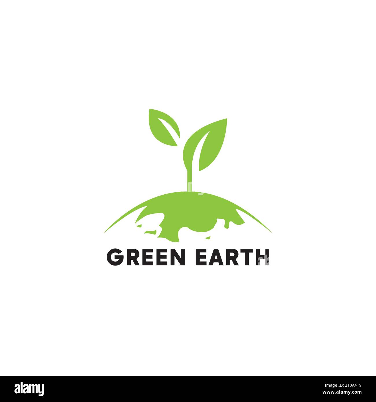 Green world logo or icon design template Stock Vector