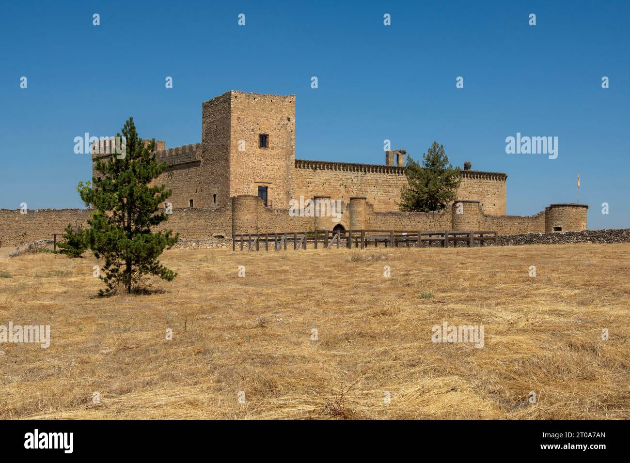 Vista del Castillo de Pedraza Stock Photo