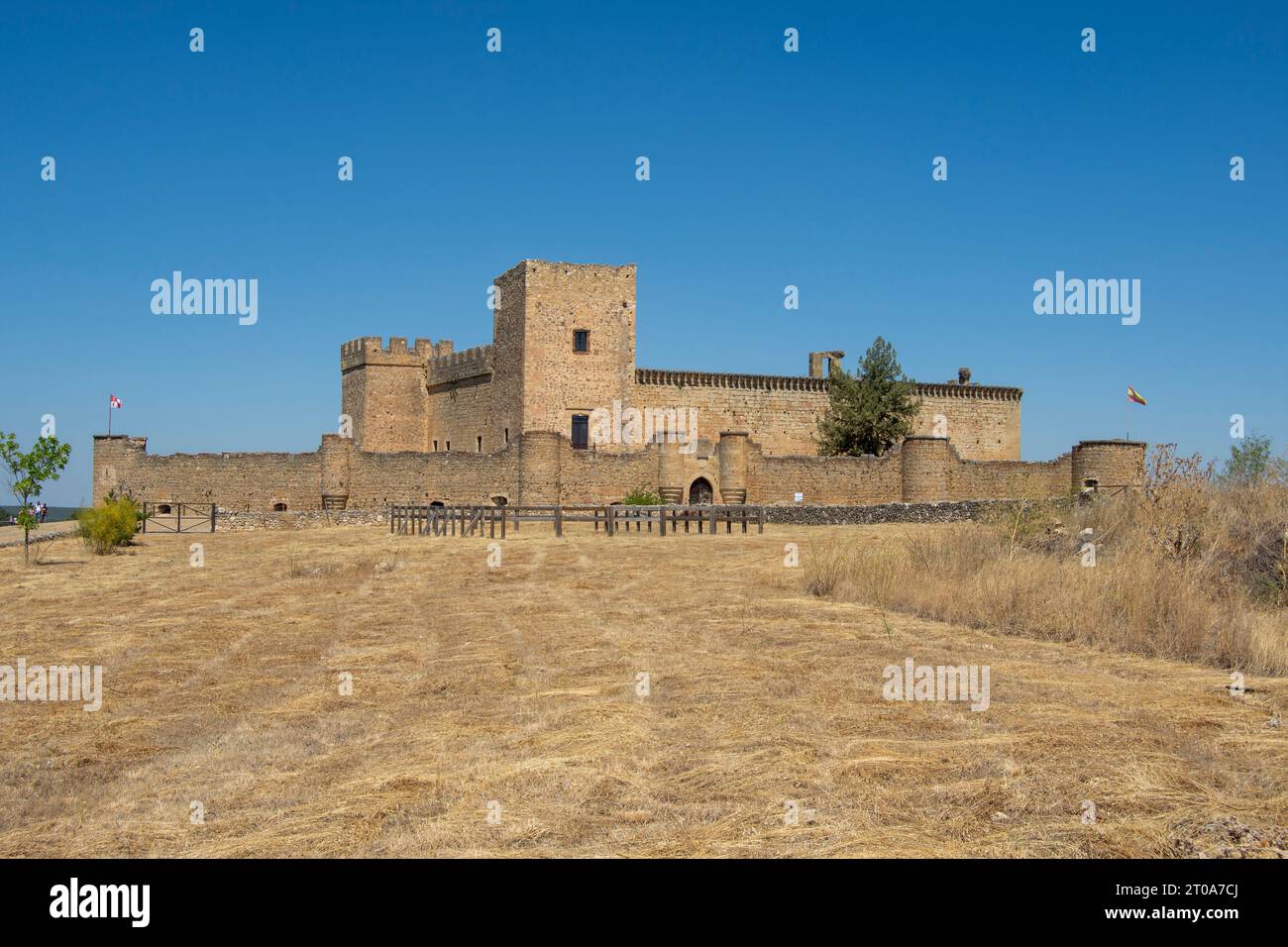 Vista del Castillo de Pedraza Stock Photo