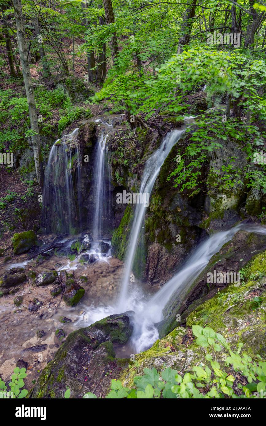 Hajsky waterfall, National Park Slovak Paradise, Slovakia Stock Photo