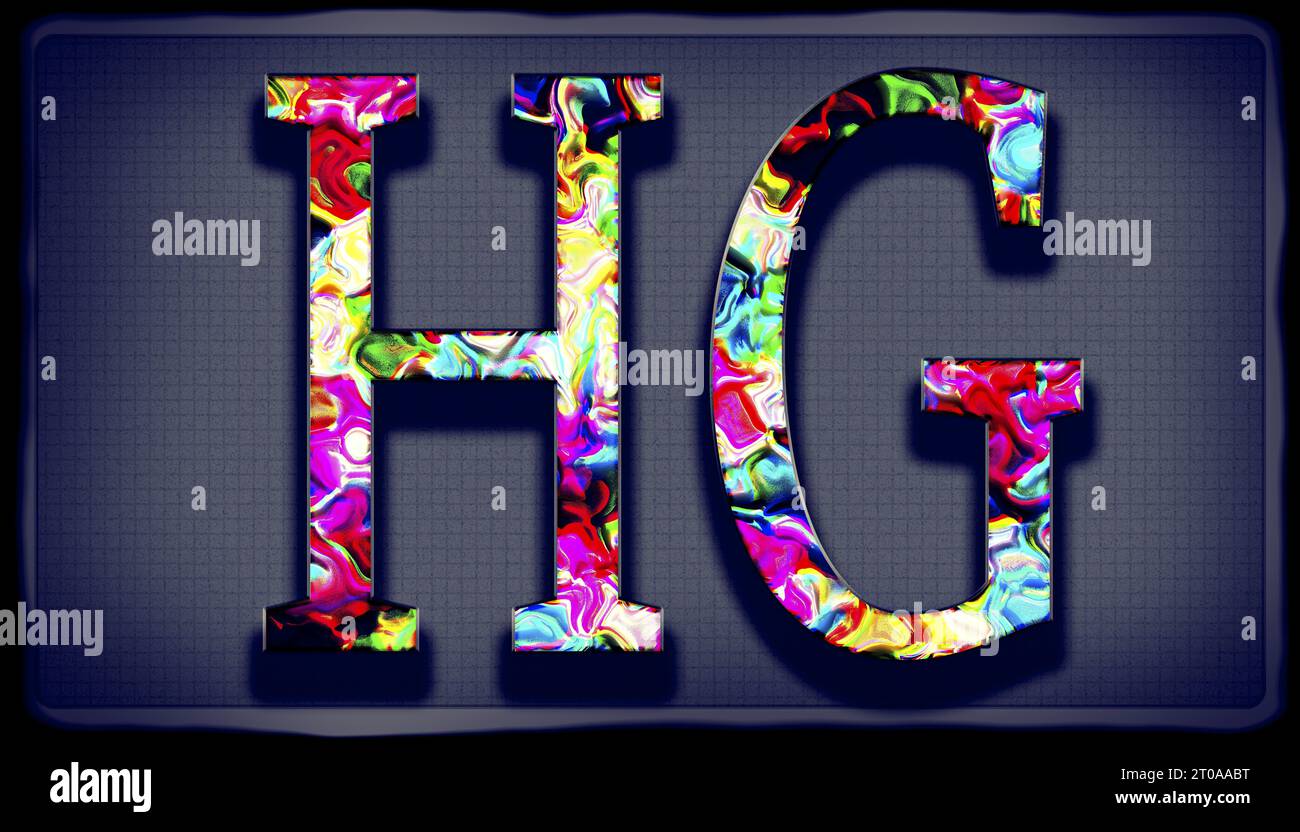 Double letter signature HG in an unique design named Painter rough