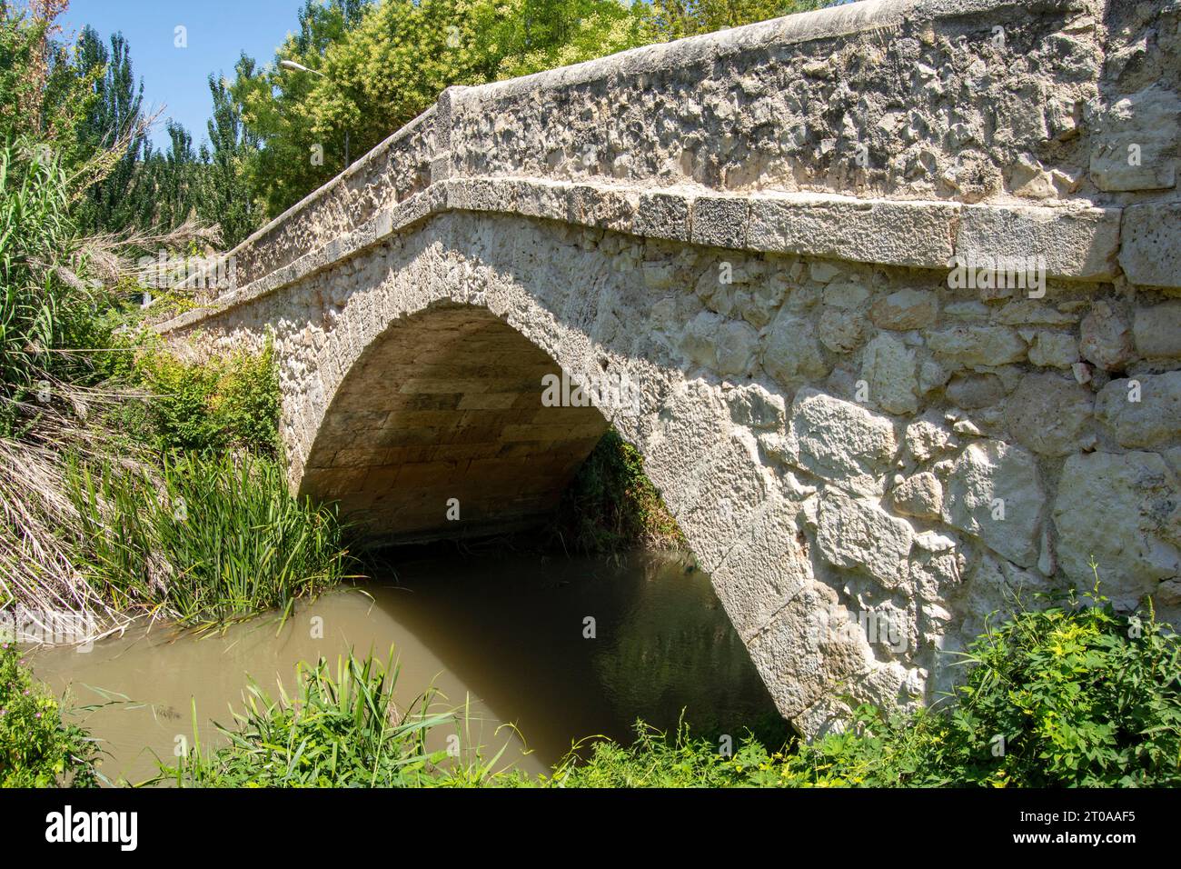 Puente romano en Carabaña Stock Photo