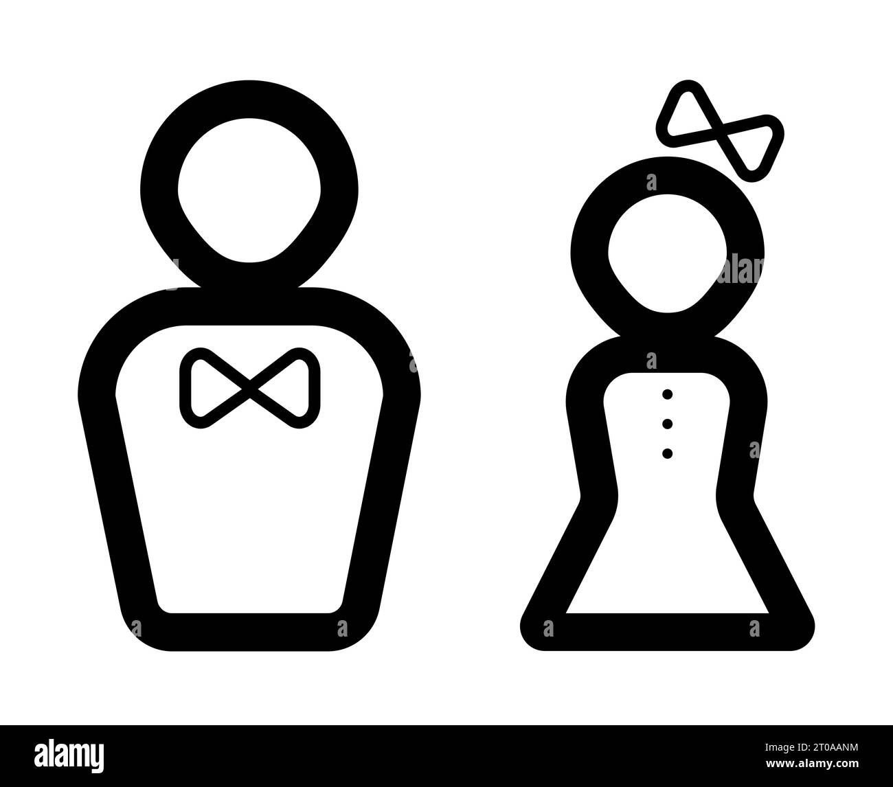 Couple of man and woman female and male sign girl and boy symbol