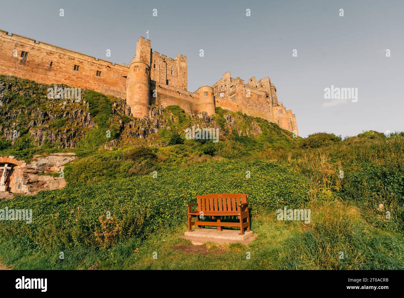 England, United Kingdom, Europe - august 21th 2023 Bamburgh Castle, Bamburgh, Northumberland. High quality photo Stock Photo