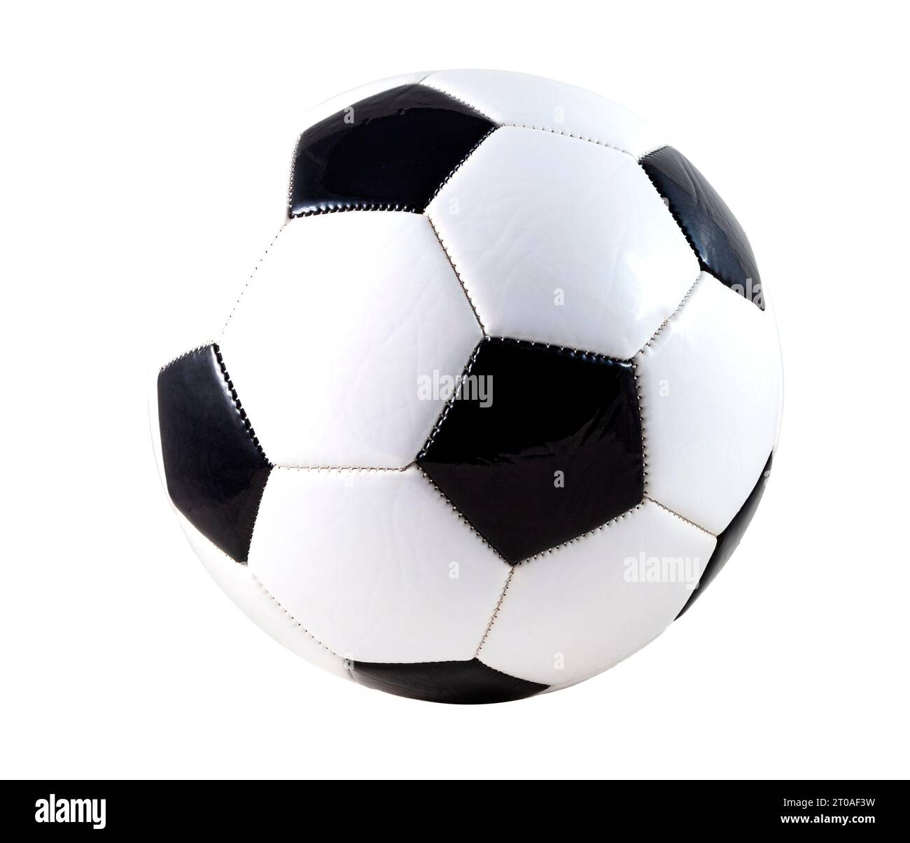 Black and white soccer ball isolated on white Stock Photo