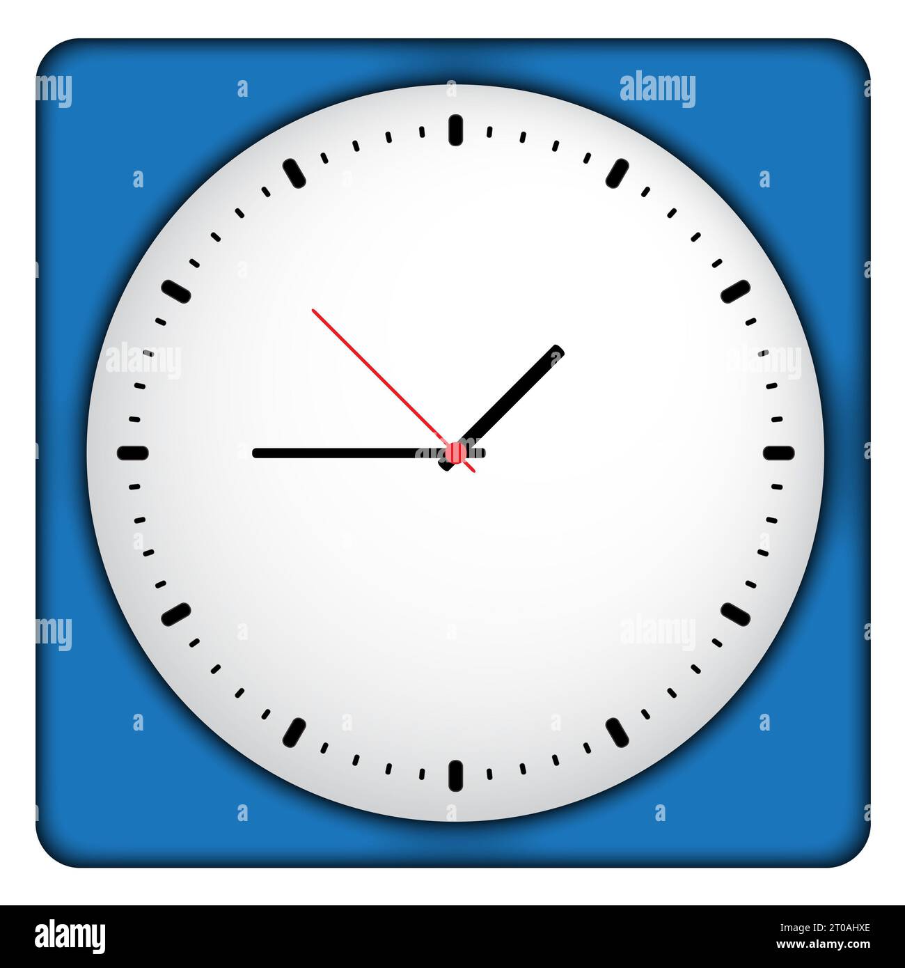 Illustration of a wall clock complete with hands Stock Photo Alamy