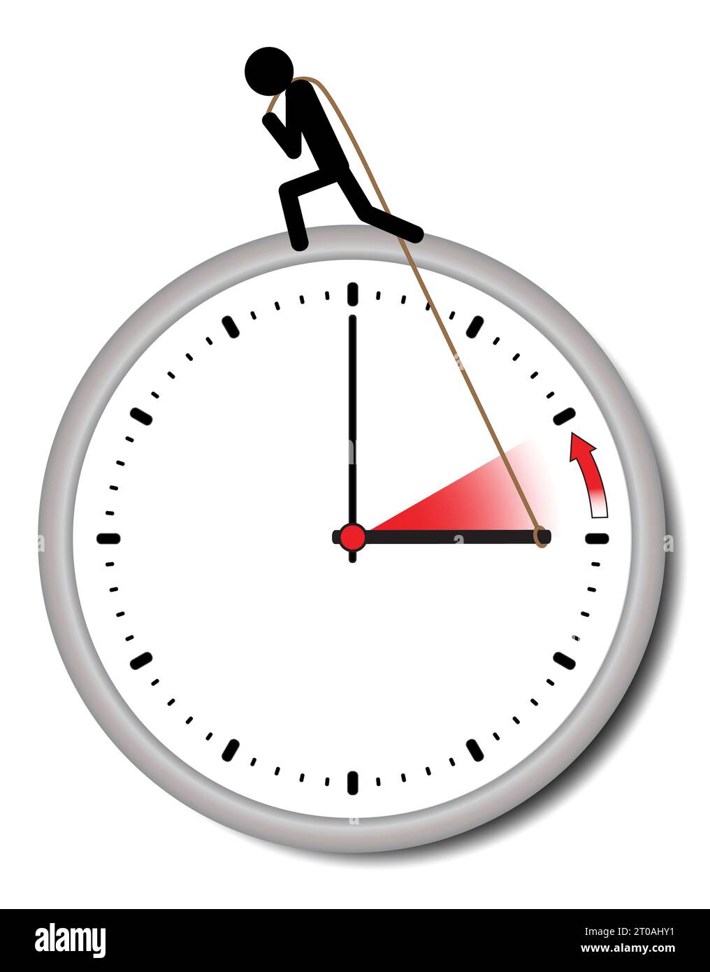 Illustration for changing daylight saving time and standard time Stock