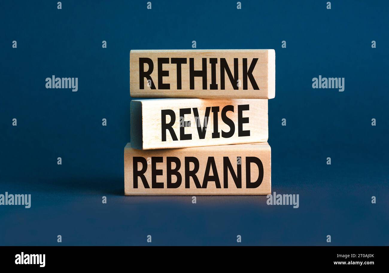 Rethink revise rebrand symbol. Concept word Rethink Revise Rebrand on ...