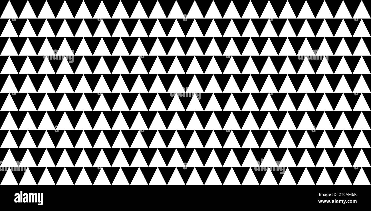 Black and white geometric seamless pattern with triangles, vector ...