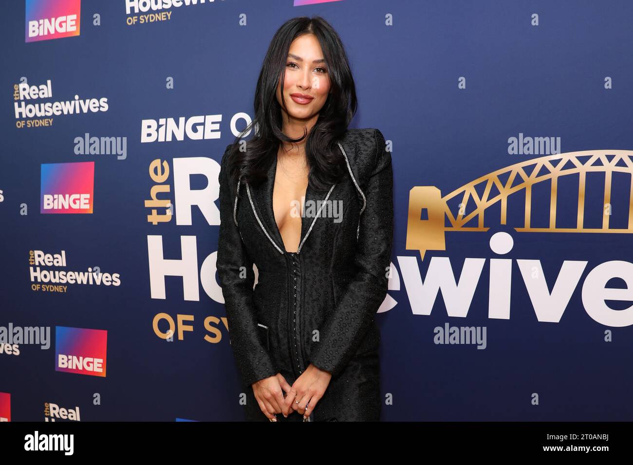 October 5, 2023: EVELYN ELLIS attends the 'The Real Housewives of Sydney' Australian Premiere at the Royal Motor Yacht Club in Sydney, NSW Australia. (Credit Image: © Christopher Khoury/Australian Press Agency via ZUMA Wire) EDITORIAL USAGE ONLY! Not for Commercial USAGE! Stock Photo