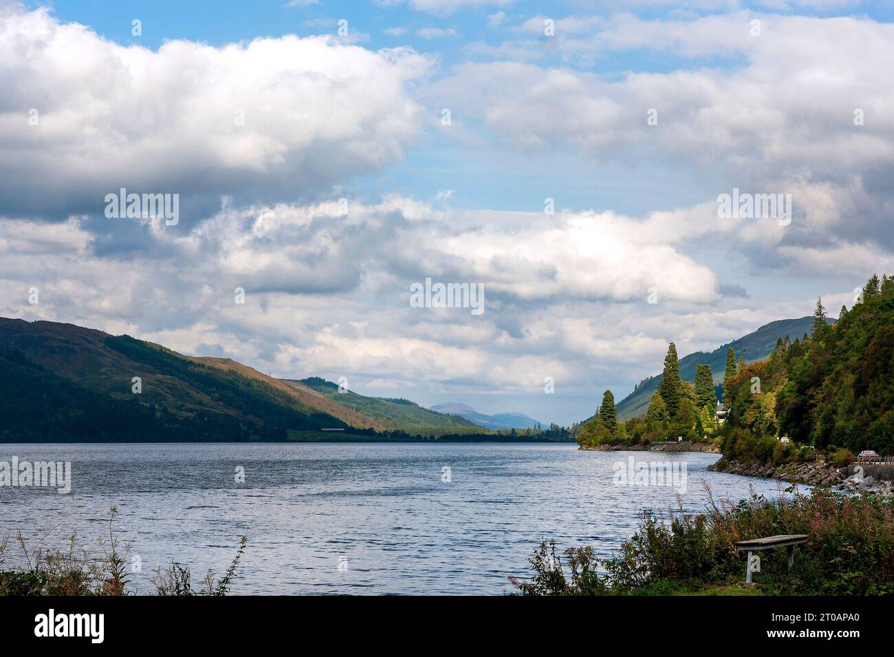 Scenic view of Loch Alsh in Scotland, UK. Scottish Highland Stock Photo