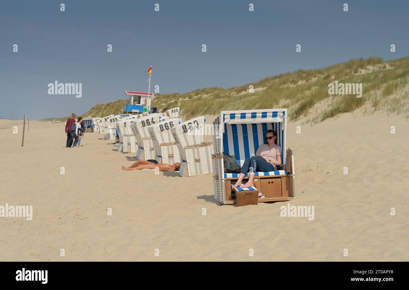 Strandkörbe, Weststrand, List, Sylt, SchleswigHolstein, Deutschland