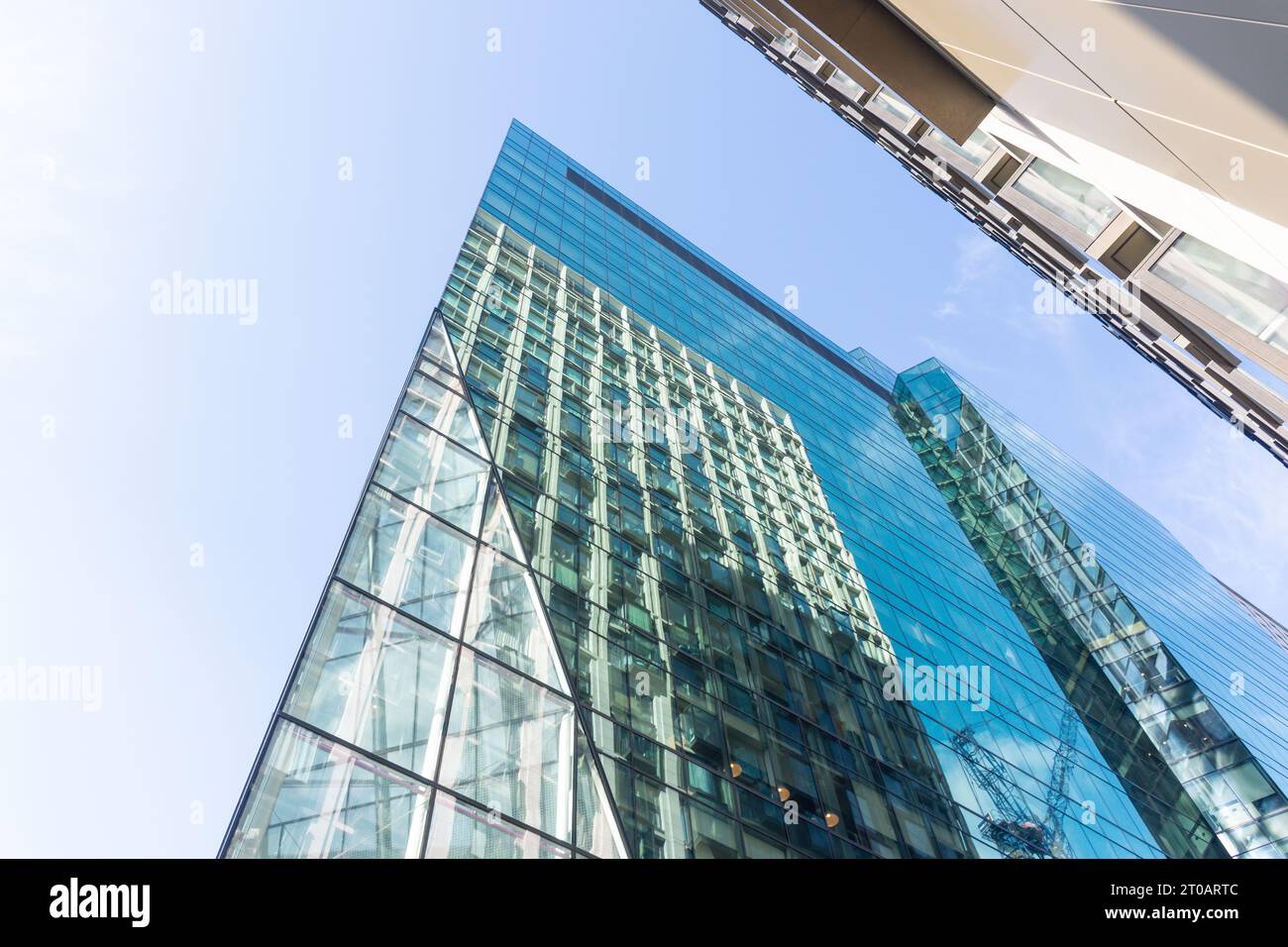 High-rise building reflection, Cassion Square, Waterloo, London Borough of Lambeth, Greater London, England, United Kingdom Stock Photo