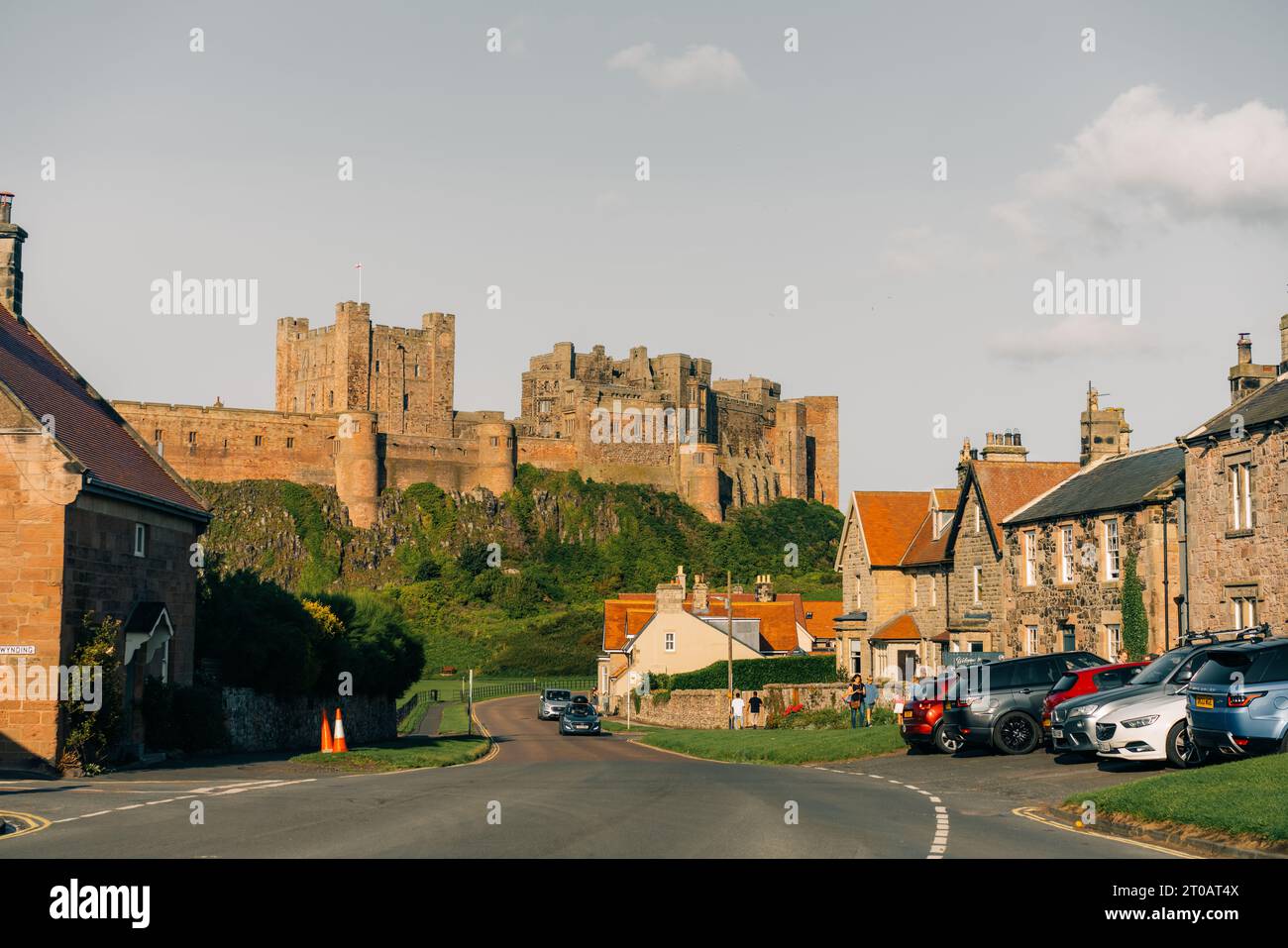 England, United Kingdom, Europe - august 21th 2023 Bamburgh Castle, Bamburgh, Northumberland. High quality photo Stock Photo