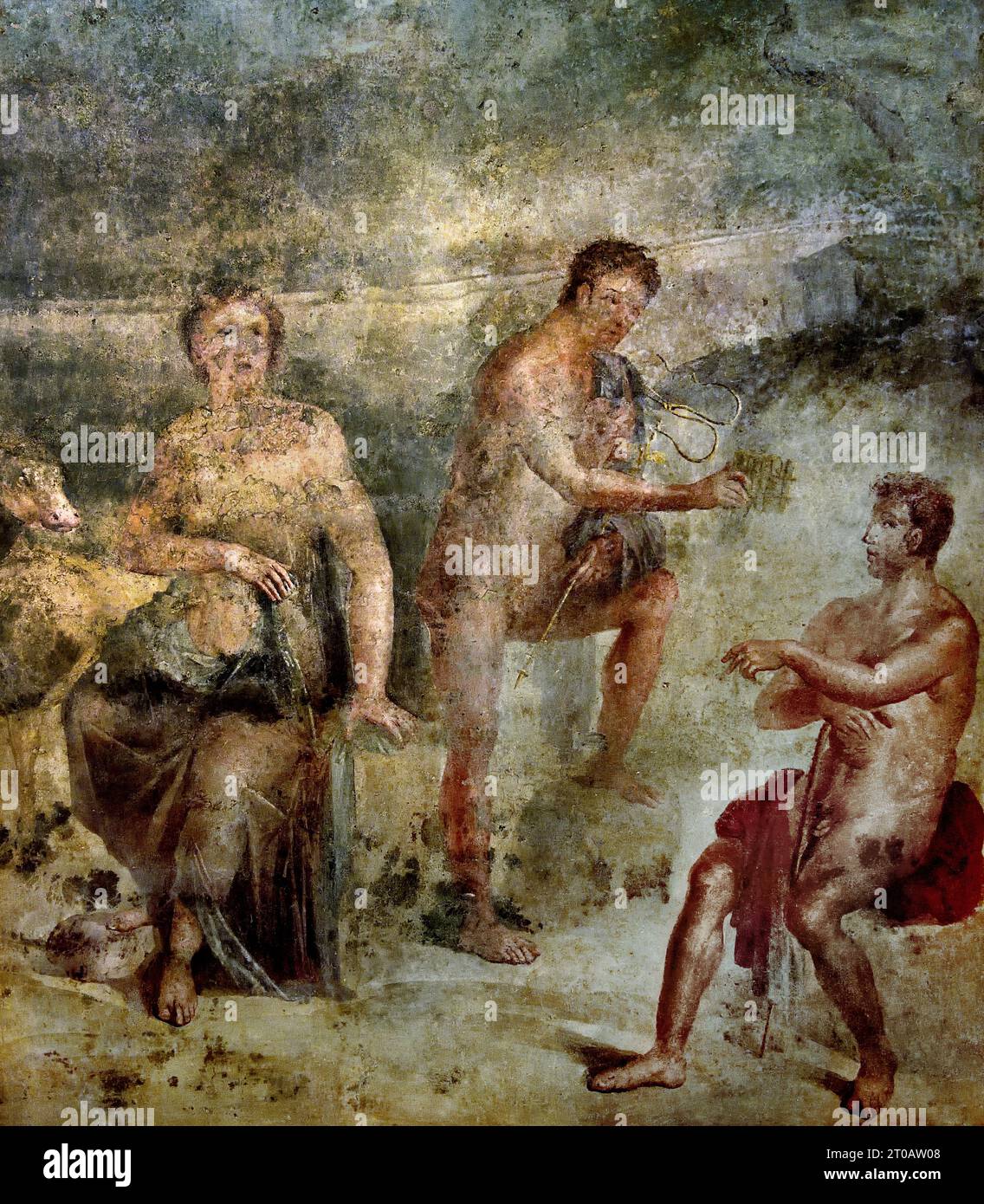 Io, Argo and Hermes, The central area of the north wall. The ...
