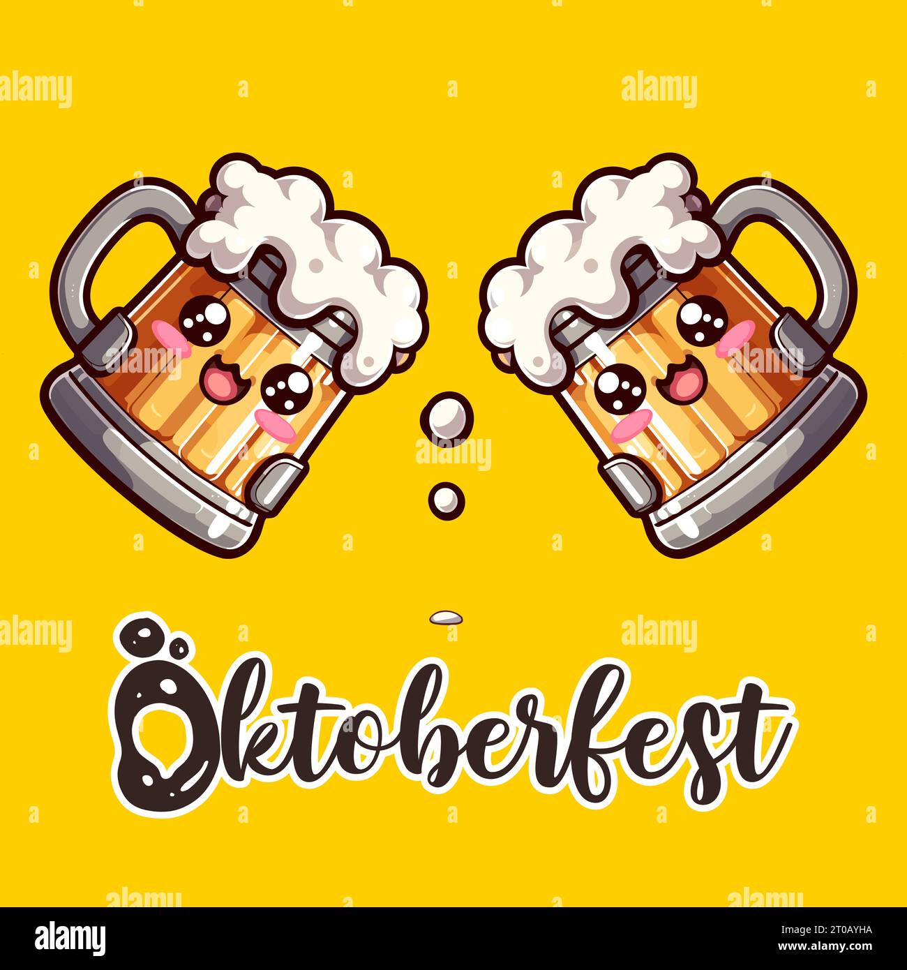 Octoberfest Holiday Background with Pretzel and Beer stein glass
