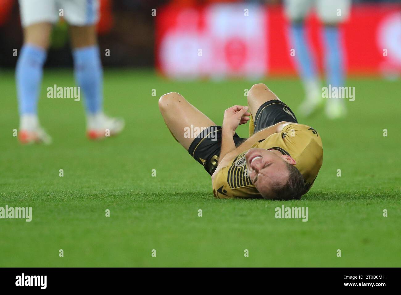 Nemanja Bilbija 99 of HSK Zrinjski Mostar goes down injured during the UEFA Europa Conference Nemanja Bilbija 99 of HSK Zrinjski Mostar goes down injured during the UEFA Europa Conference