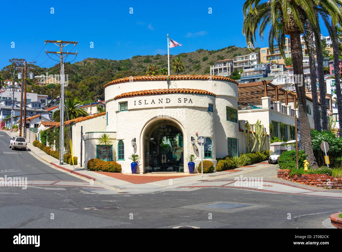 Avalon, CA, USA September 13, 2023 Exterior building for Island Spa