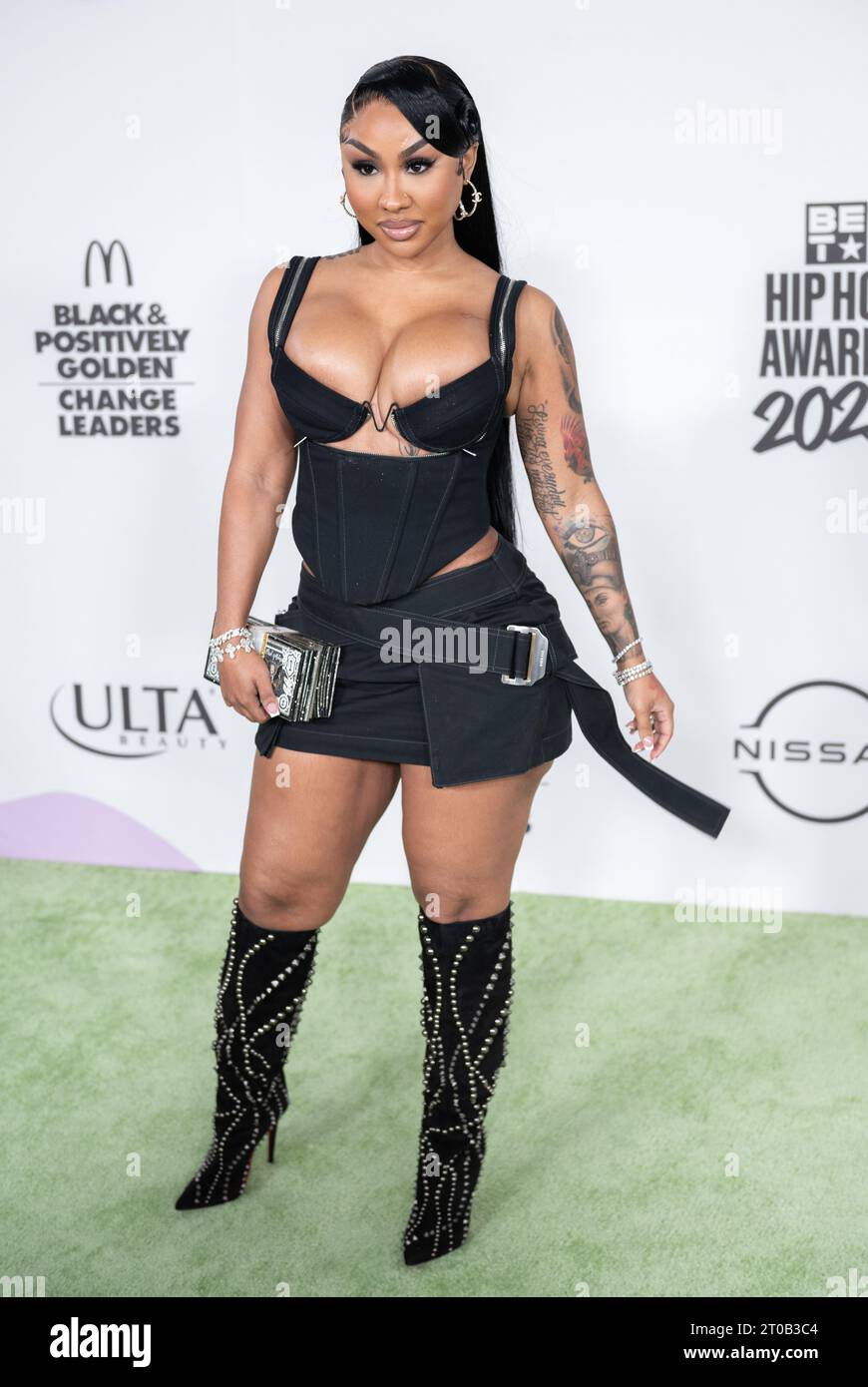 Atlanta, United States. 03rd Oct, 2023. Ari Fletcher arrives at the BET