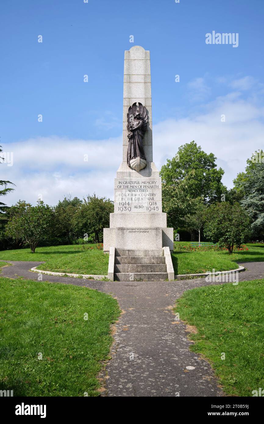 War Memorial in Alexandra Gardens Park in Penarth South Wales UK Stock Photo