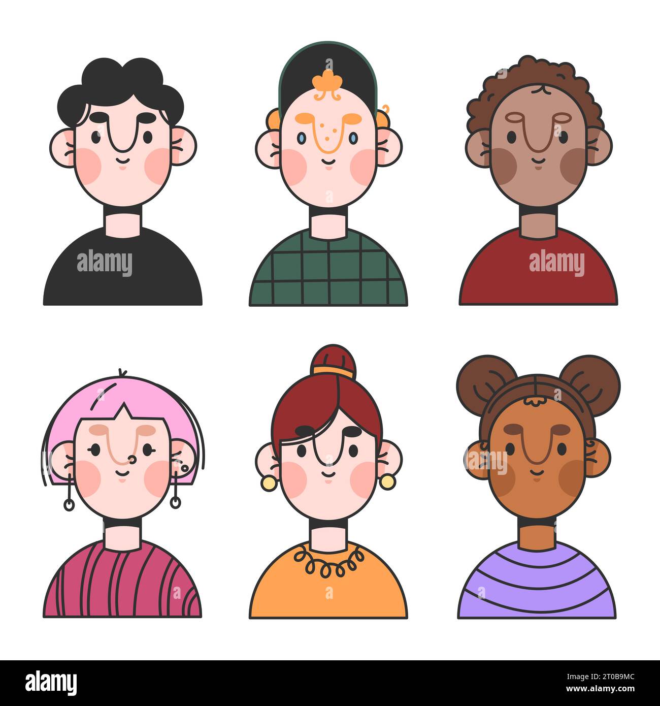 Portraits positive Stock Vector Images - Alamy