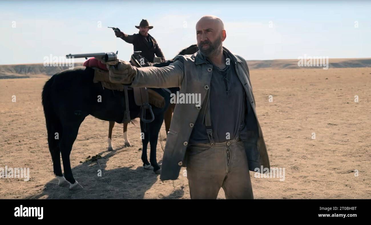 BUTCHER'S CROSSING, from left: Jeremy Bobb, Nicolas Cage, 2022. © Saban ...