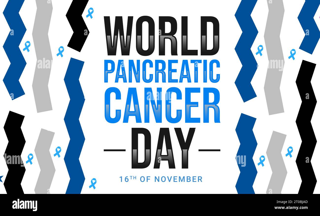 World Pancreatic cancer day wallpaper with colorful shapes and
