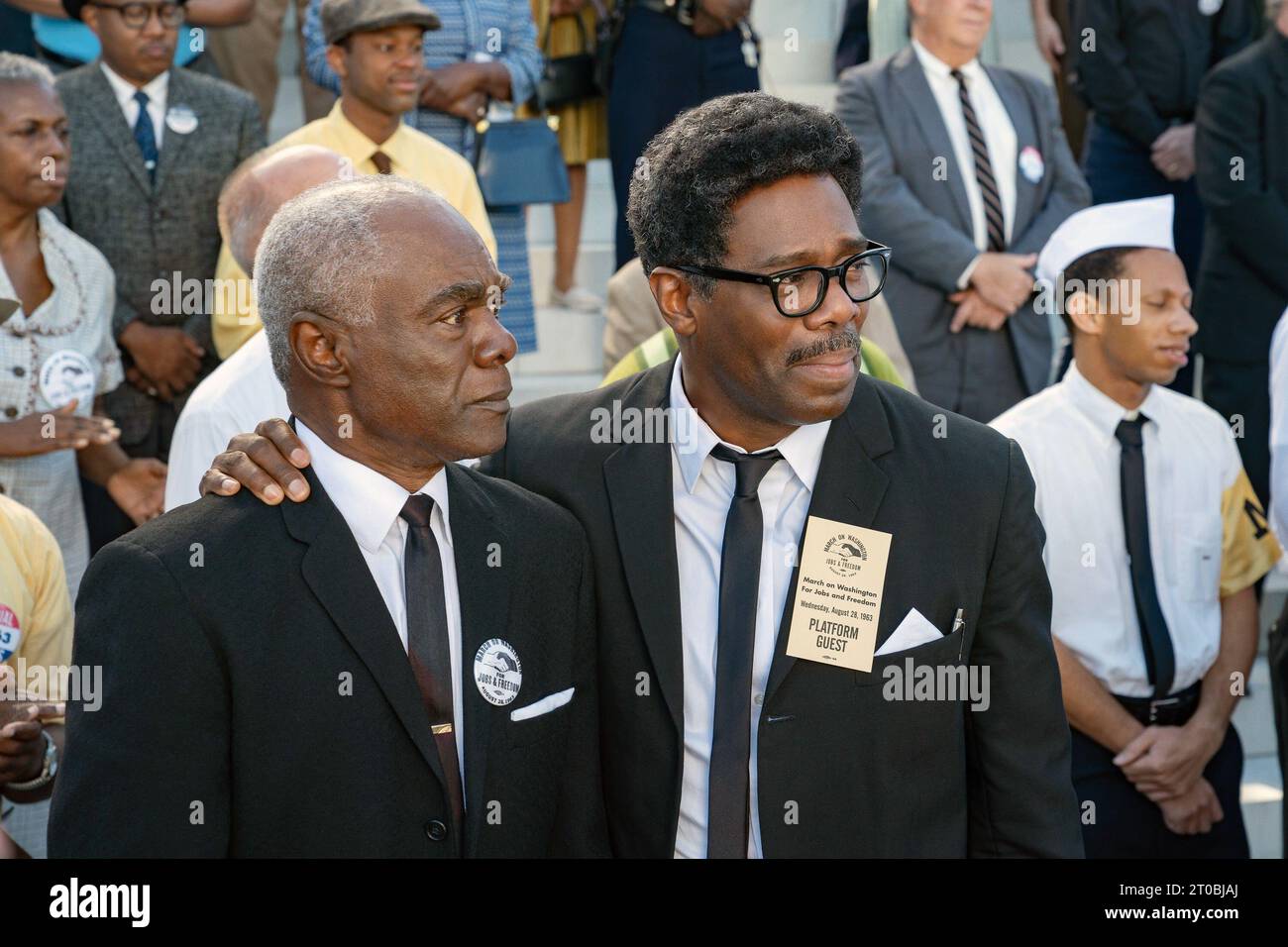 RUSTIN, from left: Glynn Turman as A. Philip Randolph, Colman Domingo ...