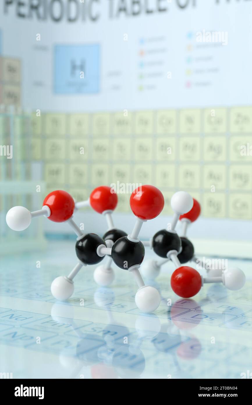 Molecular model on mirror hi-res stock photography and images - Alamy