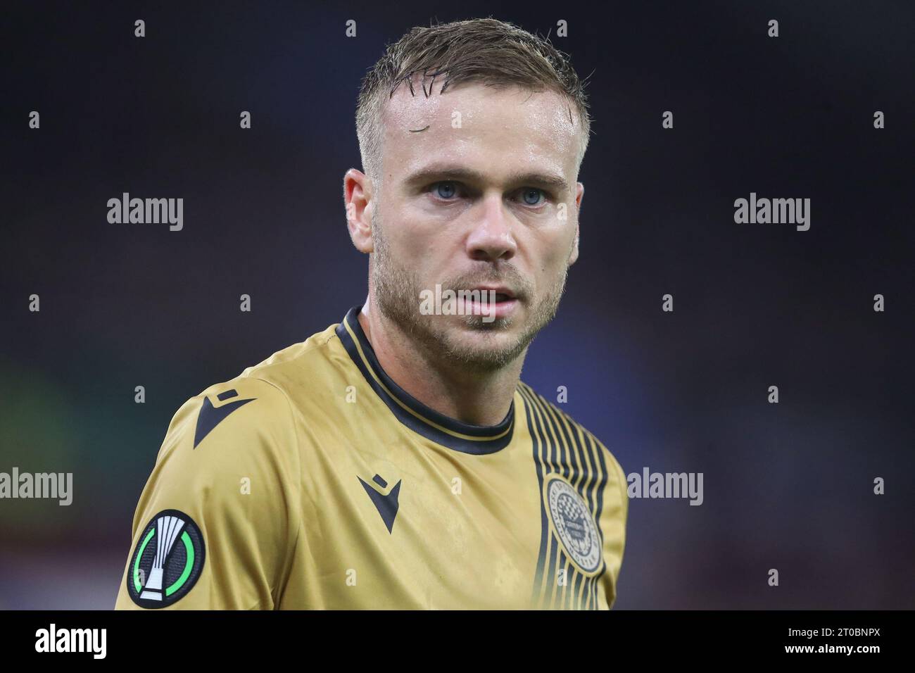 Mario Ticinovic 91 of HSK Zrinjski Mostar during the UEFA Europa Conference League match Aston Mario Ticinovic 91 of HSK Zrinjski Mostar during the UEFA Europa Conference League match Aston