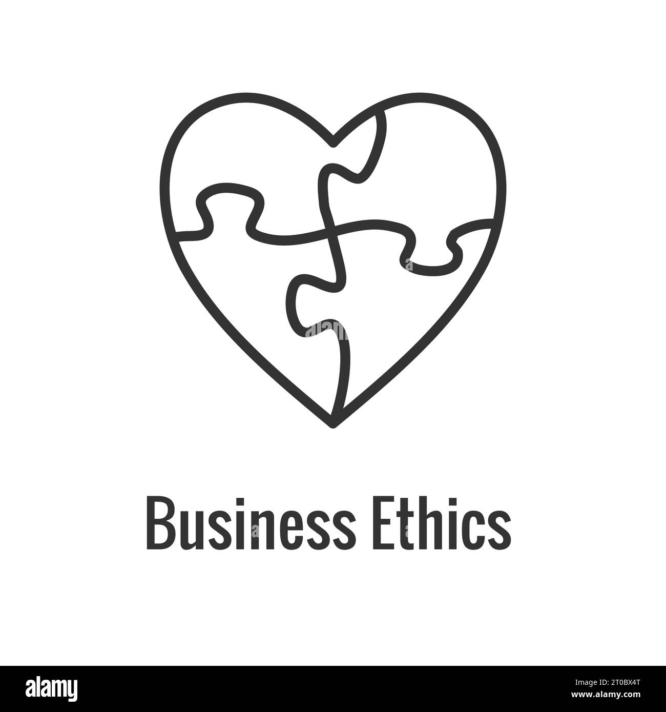 Business and Corporate Ethics Showing Company Values Icon with Single