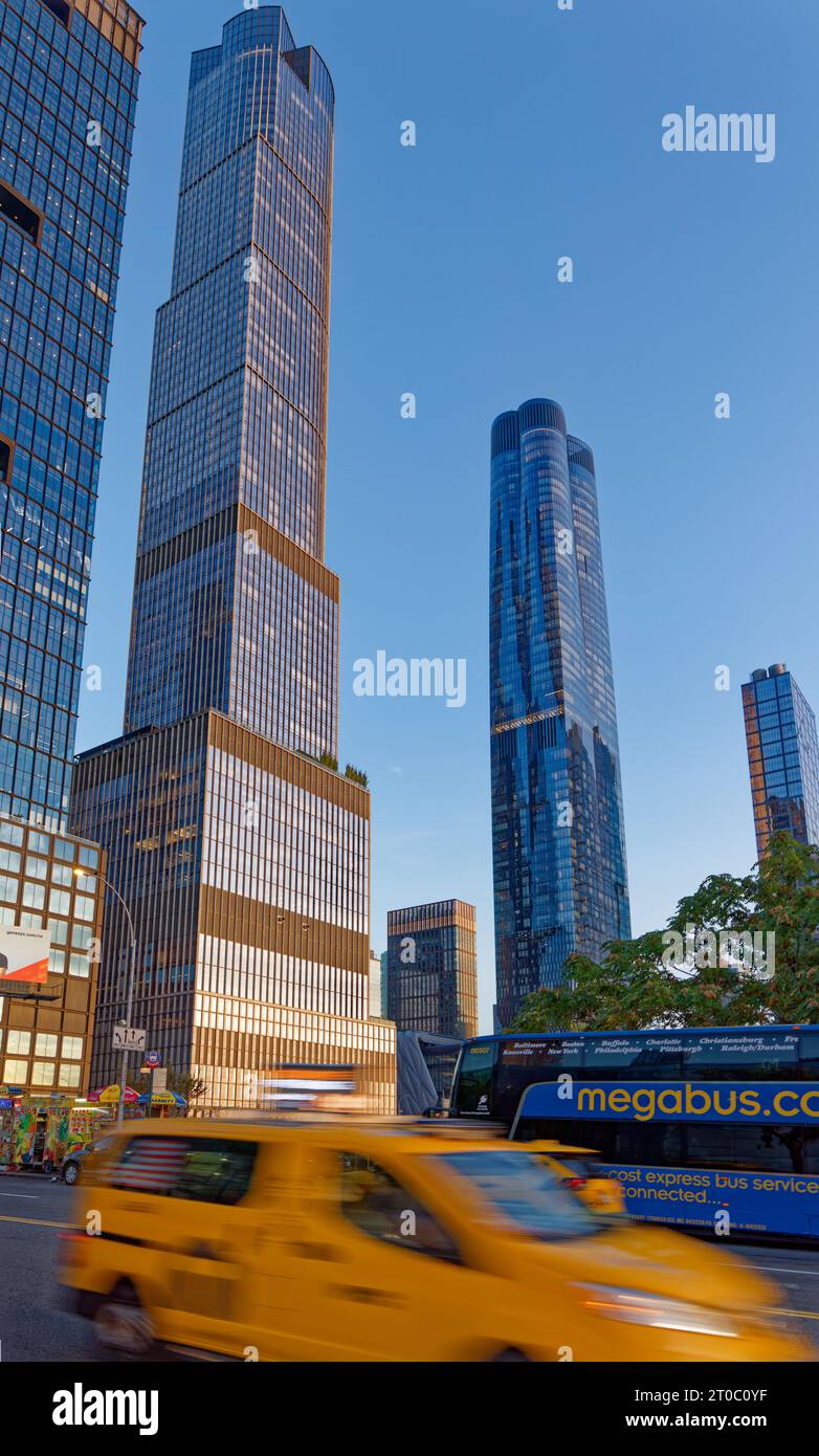 Skidmore, Owings & Merrill designed 35 Hudson Yards, a 72-story “supertall” hotel and residential condominium tower. Stock Photo